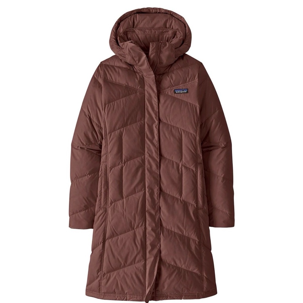 Patagonia Down With It down parka with hood. Like new condition. Dark ruby. XL.